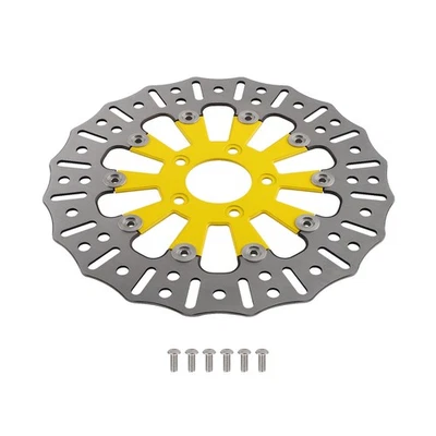 Front Yellow Brake Disc for Harley-Davidson Street Glide Road King 2008-2021 - Image 1 of 4
