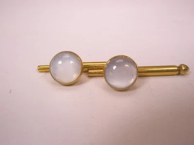 SINGLES (2) 5/16" Blanco Mop Vintage Formal Esmoquin Baile de graduación Novio Camisa Tachuela a258 Foto 1 de 4