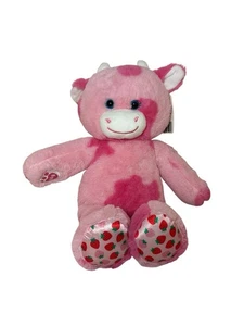 Build A Bear Online Exclusive Pink Strawberry Cow Plush Soft Toy Teddy NWT 18” - Picture 1 of 10