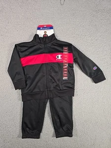 Champion Toddler Boys 2-Piece Active Track Set Size 18 Months Black - Picture 1 of 6