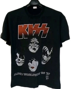 Kiss Alive Worldwide 96 97 Vintage Double Sided Graphic Band T Shirt Chronies XL - Picture 1 of 7
