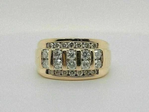 Herren-Verlobungsring 2 kt Rundschliff Lab Created Diamant 14 kt Gelbgold plattiert - Bild 1 von 4