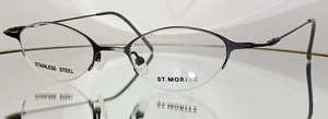 Vintage ST. MORITZ CYBER 805 Eyeglasses CHARCOAL MATT New Semiriless 44-19-140 - Picture 1 of 15