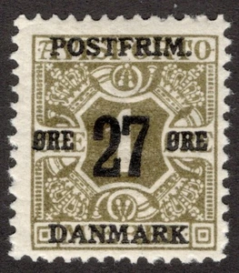 DINAMARCA 1918 SC #138 - MLH* Perf 13, 27º en 1º CV $105,00 *Sellos de bahía* - Imagen 1 de 2