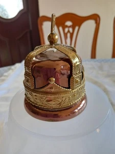 Antique CROWN Money Box - Copper & Brass. - Picture 1 of 13
