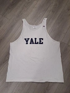 Canottiera Vintage Yale University Bulldogs Champion Script Spellout - Foto 1 di 5