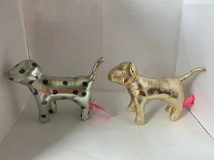 2 Stück Grün & Gold Pink Victoria's Secret Hund Plüsch - Bild 1 von 10