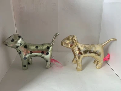 Lote de 2 peluches verdes y dorados ROSA VICTORIA'S SECRET para perro Foto 1 de 4