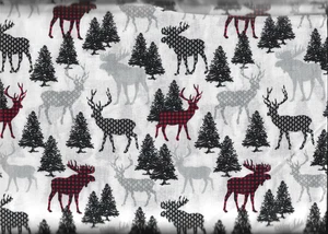 100% cotton Christmas  fabric  "Christmas Lodge" by MDG Fabrics - Picture 1 of 1