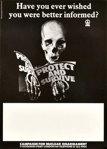 Propaganda Posters Nuclear Disarmament Skeleton Peter Kennard - Picture 1 of 1