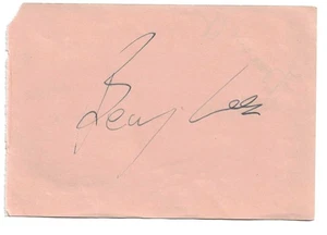Benny Lee. Actor And Singer. Carry On Sergeant. Signed Autograph Album Page - Picture 1 of 2