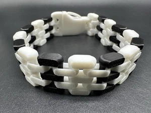 Men’s White & Black Panther Link Thermoplastic 7.75” - Picture 1 of 7