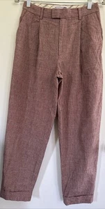 Ines De La Fressange x Uniqlo S4 Damen Baumwolle Plissee Barrel Leg Hose Academia - Bild 1 von 10