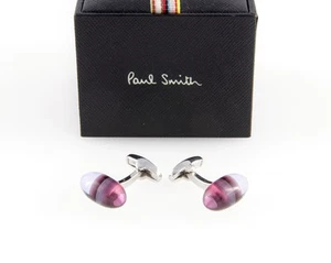 NEU PAUL SMITH MANSCHETTENKNÖPFE - LUXUS "AMETHYSTSTREIFEN" STEIN MANSCHETTENKNÖPFE - UVP 159£ - Bild 1 von 8