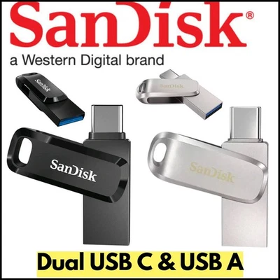 SanDisk Dual Type C USB Flash Drive 128GB 256GB 512GB 1TB Luxe USB Type-C Memory - image 1 of 4