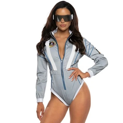 Astronaut Costume Space Suit Reflective Bodysuit Patches Flag Shuttle 6596 - Image 1 of 4