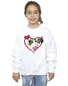 Valentine's Day Girls Guinea Pig Love Hearts Sweatshirt - Picture 1 of 10