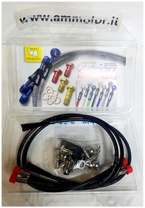 Kit Tubi Freni Treccia Cb 1000 R 2008 Honda Anteriori Per Moto SENZA ABS - Picture 1 of 1