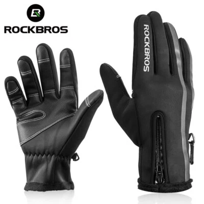RockBros Winter Thermal Gloves Motorcycle Gloves Waterproof Snowboard Gloves NEW - Image 1 of 4