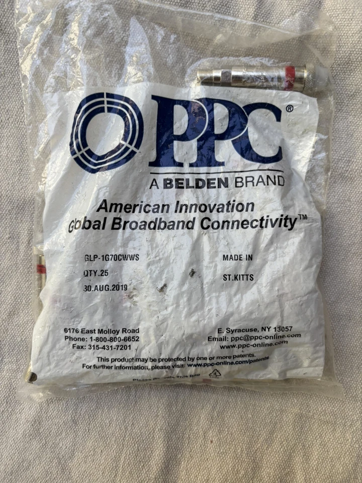 PPC Belden GLP-1G70CWWS MoCA POE Filter POE Filter. BAG CONTAINS 24 PIECES. - Image 1 of 1