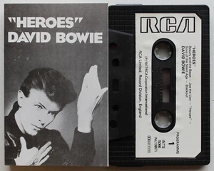 DAVID BOWIE - HEROES (RCA INTK5066) 1981 UK CASSETTE REISSUE PAPER LABELS VG+ - Picture 1 of 3