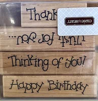 Close To My Heart: SAYINGS FELIZ CUMPLEAÑOS, GRACIAS Juego de sellos de madera y goma Foto 1 de 4