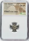 CELTIC GAUL SEQUANI połowa 1 wieku p.n.e. AR Quinarius Head/Boar NGC Wybór VF