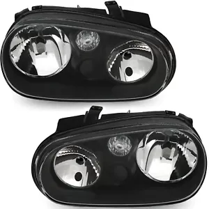 Front Scheinwerfer SET für VW Golf IV 4 97-03 klar schwarz LWR - Bild 1 von 6