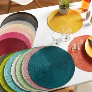 4er Set Platzset ver. Farben 35cm rund Platzmatte Tischdeko Tischmatte Unterlage - Bild 1 von 16