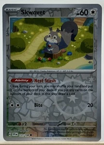 Pokemon Scarlet and Violet #151/198 Skwovet Reverse Holo - Picture 1 of 2