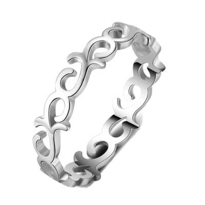 Alianza de boda Willow Eternity anillo de plata esterlina para mujer colección Ginger Lyne Foto 1 de 4