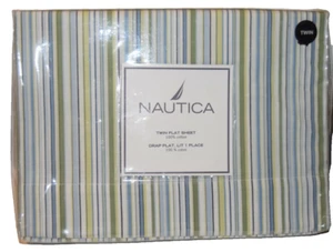 Nautica twin flat sheet MARTITIME NOS - Picture 1 of 4