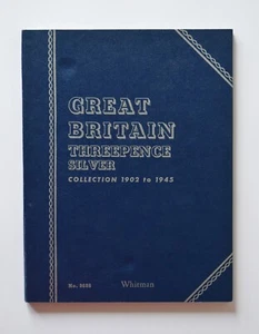 Whitman Folder Silber Threepence Sammlung 1902 bis 1945 Satz NO 1927 Polierte Platte Münze - Bild 1 von 4