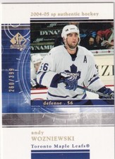 04/05 UD SP AUTHENTIC ANDY WOZNIEWSKI 05/06 REDEMPTION RC ROOKIE /399 #RR44
