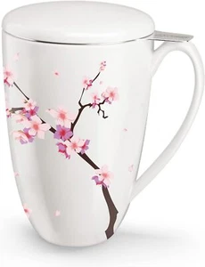 Tea Cup with Infuser and Lid for Steeping Loose Leaf Tea Bag Coffee Milk Wome... - Picture 1 of 7