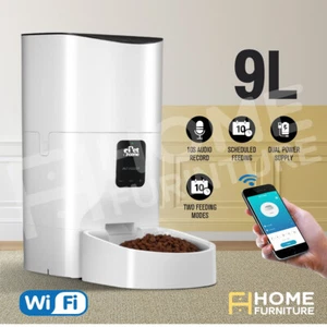 Automatic Pet Feeder Wi-Fi Smart Cat Dog Feeder with Remote Control 9L Petscene - Picture 1 of 12