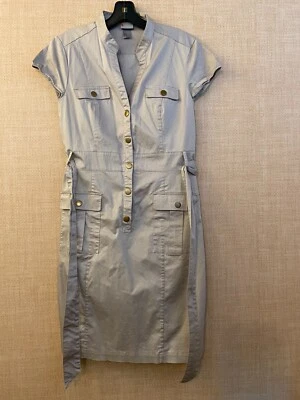 H&M short sleeve dress taupe size 12 - Image 1 of 4