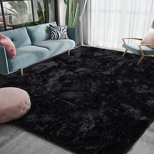 Black Rug for Bedroom, 4X6 Area Rugs for Living Room Fluffy Furry Carpet for ... - Picture 1 of 1