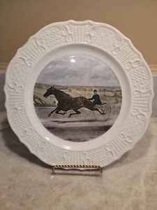 Curier Ives Repro  Ceramic  American Series Horse Plate "Queen Of The Turf" - Picture 1 of 4