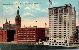 Milwaukee, Wisconsin WI von Grand Avenue Bridge Postkarte - Bild 1 von 2