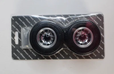 Machined Alloy Rear Dually Wheel 12R & Tire for Tamiya 1/14 Part C25544BLACK - Image 1 of 3