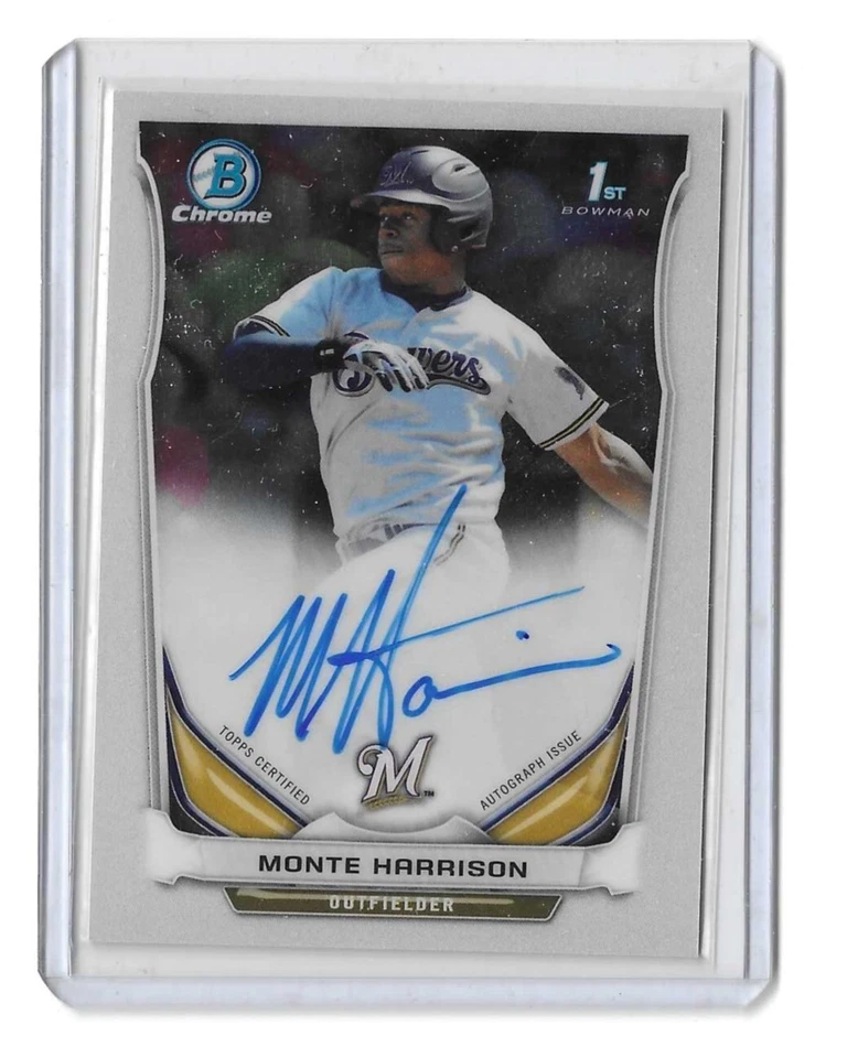 2014 Bowman Draft - Chrome Draft Pick Autographs #BCA-MH Monte Harrison (AU, RC - Image 1 of 1