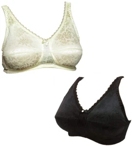 Nearly Me 15003 Jacquard Soft Cup Mastectomy Pocket Bra Floral - Picture 1 of 23