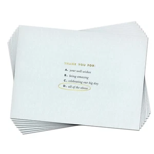 LOT OF 9 KATE SPADE NEW YORK THANK YOU Wedding Celebration Notecards + Envelopes - Picture 1 of 5