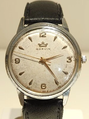 复古 罕见 经典 超大号 37 毫米 男式 瑞士手表 "MARVIN" CAL.560/ 15J. — 第 1/4 张图片