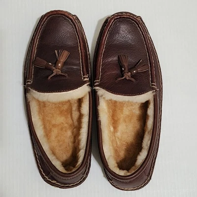 Mocasines mocasines de cuero de oveja Cabellas para hombre marrón talla 11,5D Foto 1 de 4