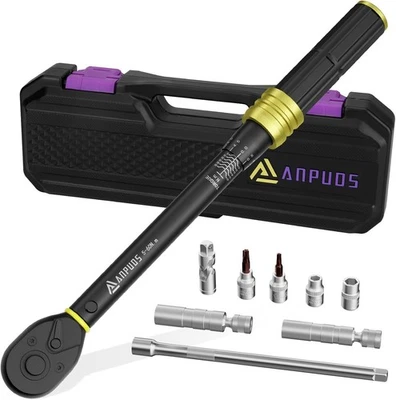 Chiave Dinamometrica 3/8'' 5-60Nm Moto e Bici Chiavi Dinamometrica Set 9 Pezzi - Immagine 1 di 4