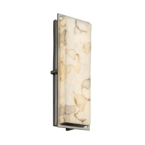 Justice Design Group ALR-7564W Alabaster Rocks 1 Light 18"H - Nickel - Picture 1 of 1