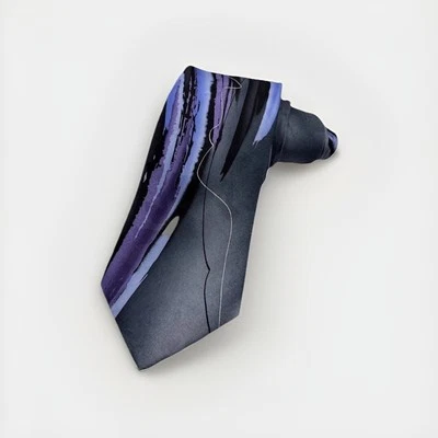 Corbata J Garcia gris 100 % seda para hombre 56" colección 60” X 3,5” Foto 1 de 3