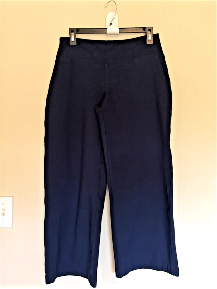 Pantalones Ponte Style & Co Azul Marino Pull On Elastizados Pierna Ancha Para Mujer Pequeños Medianos Foto 1 de 4